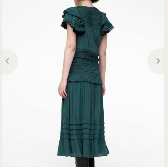 Sea NY Azzedine Flutter Sleeve Whimsical Romantic Fairy Event Holiday Drop Waist - Picture 16 of 17